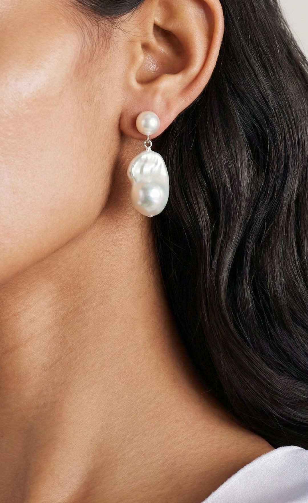 Diana Drop Pearl Earrings by Studio Liberté on curated-crowd.com