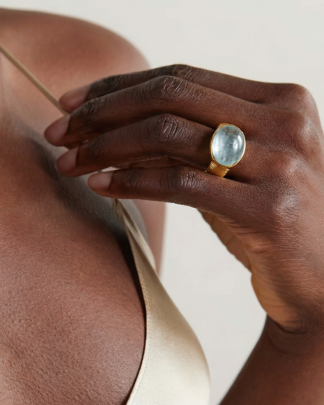 Aquamarine Wirewrap Ring by Tay Jewellery on curated-crowd.com