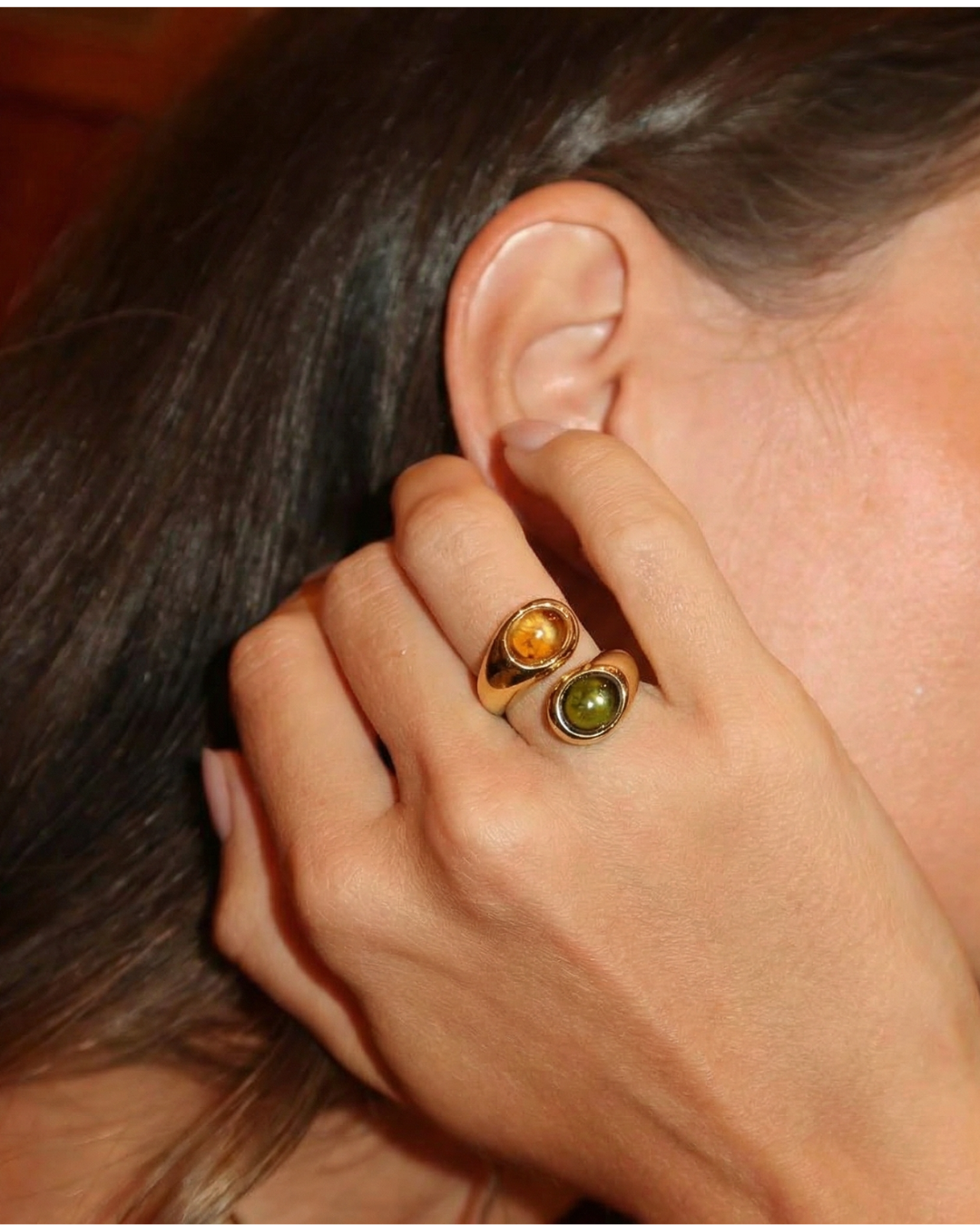 Tourmaline and Citrine Set Athena Ring by Tay Jewellery on curated-crowd.com