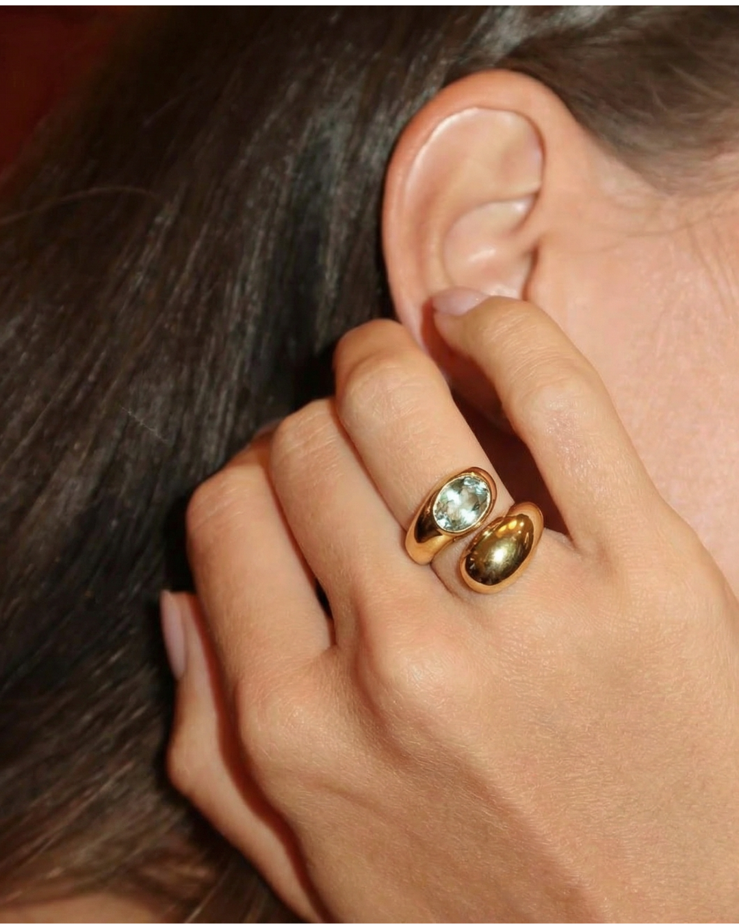 Faceted Mint Quartz Set Suzanne Ring by Tay Jewellery on curated-crowd.com