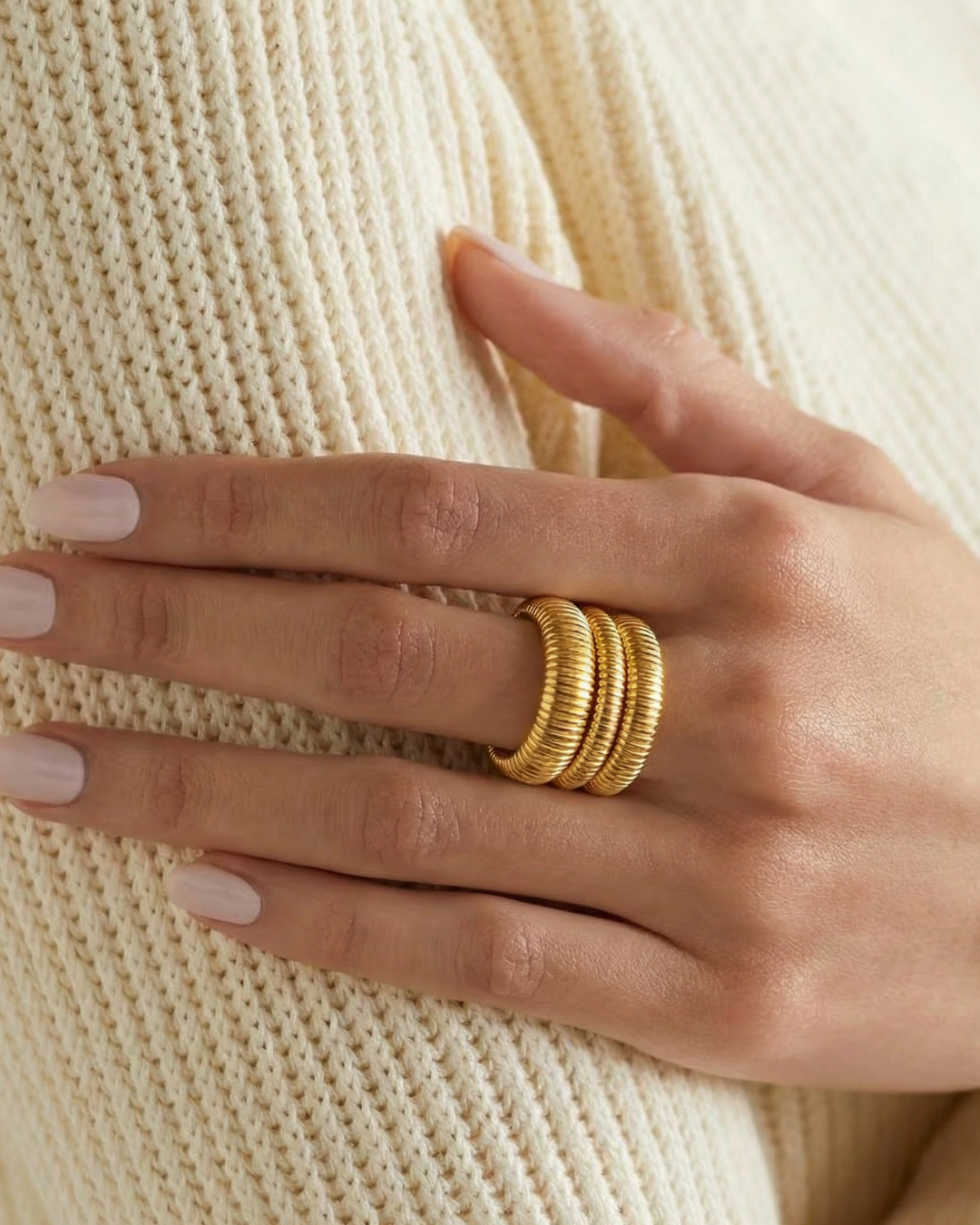Wirewrap Gold Ring Set by Tay Jewellery on curated-crowd.com