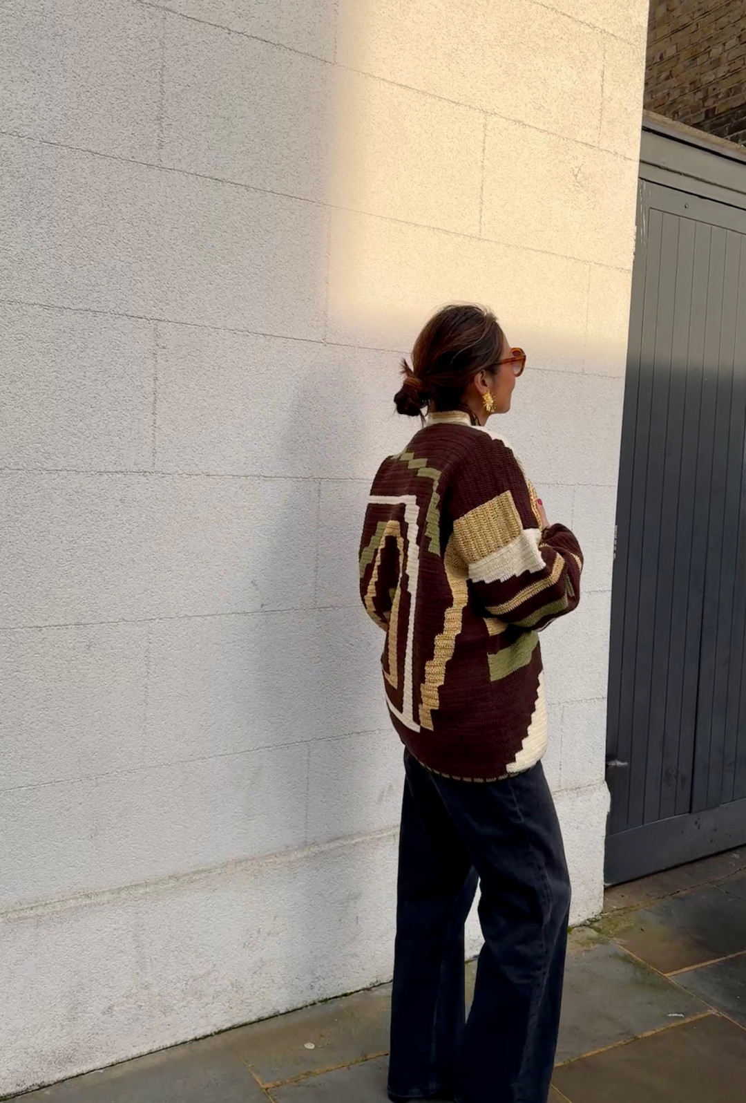 Kiona Jacket Long Brown/Khaki by Jessica K on curated-crowd.com