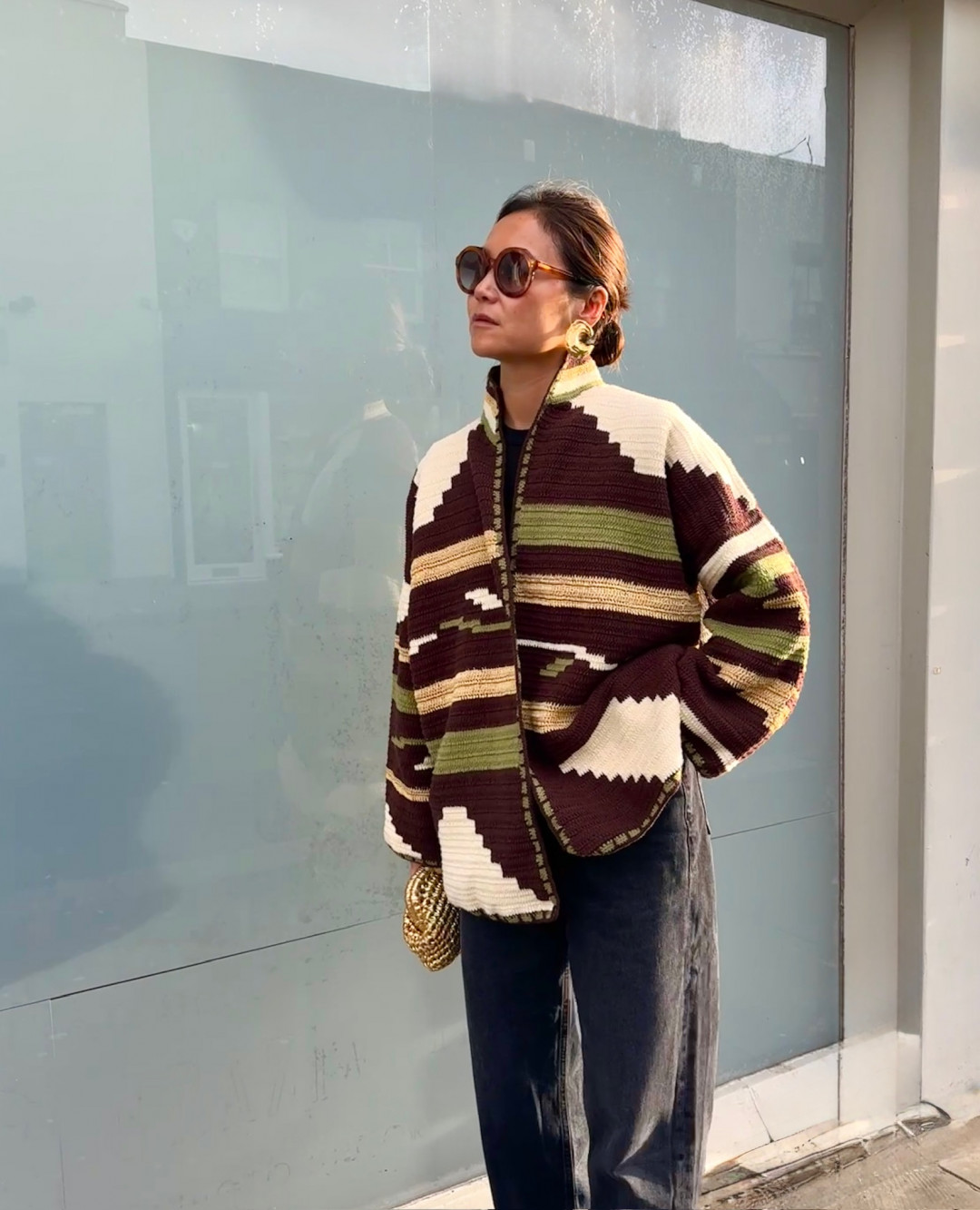 Kiona Jacket Long Brown/Khaki by Jessica K on curated-crowd.com