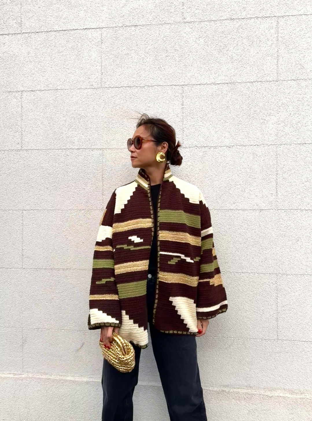 Kiona Jacket Long Brown/Khaki by Jessica K on curated-crowd.com