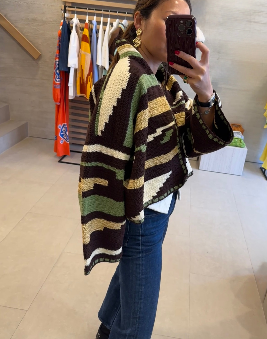 Kiona Jacket Short Brown Khaki by Jessica K on curated-crowd.com