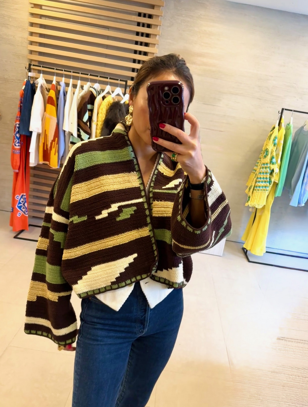 Kiona Jacket Short Brown Khaki by Jessica K on curated-crowd.com