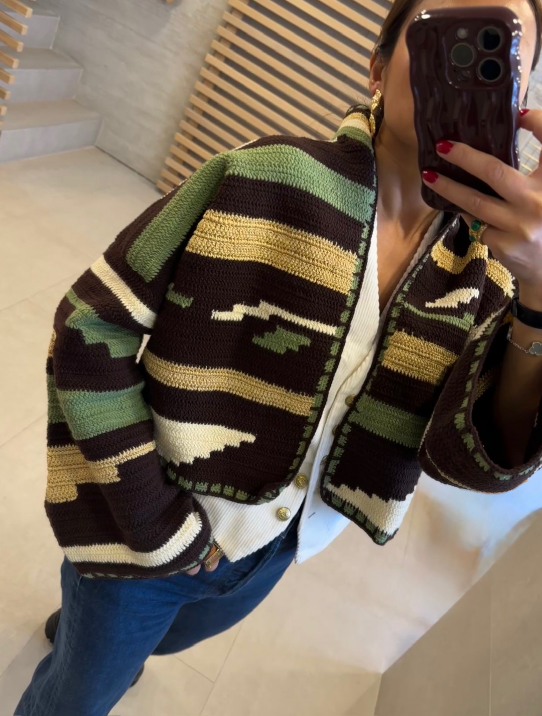 Kiona Jacket Short Brown Khaki by Jessica K on curated-crowd.com