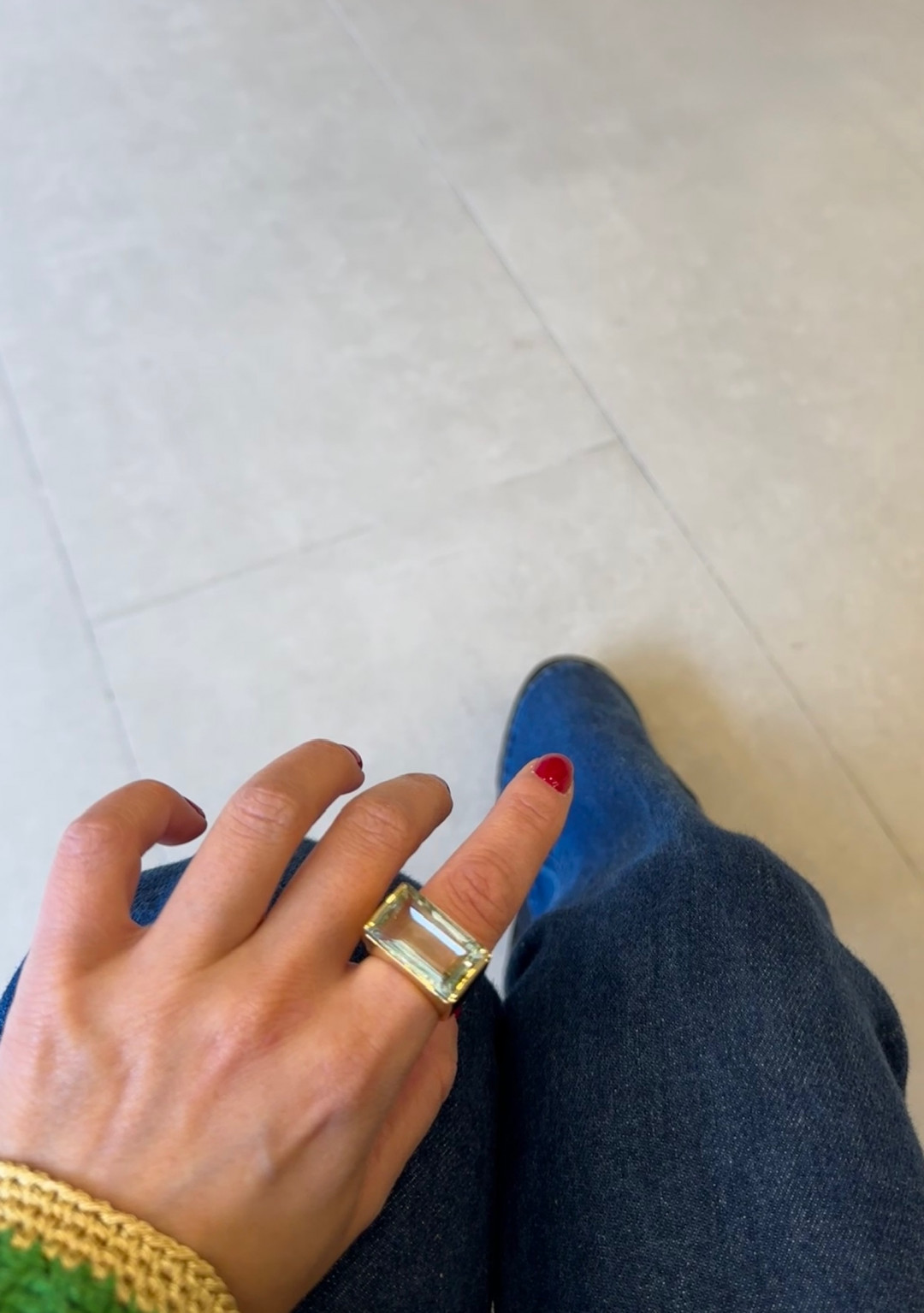 Green Amethyst Set Castillo Ring by Tay Jewellery on curated-crowd.com