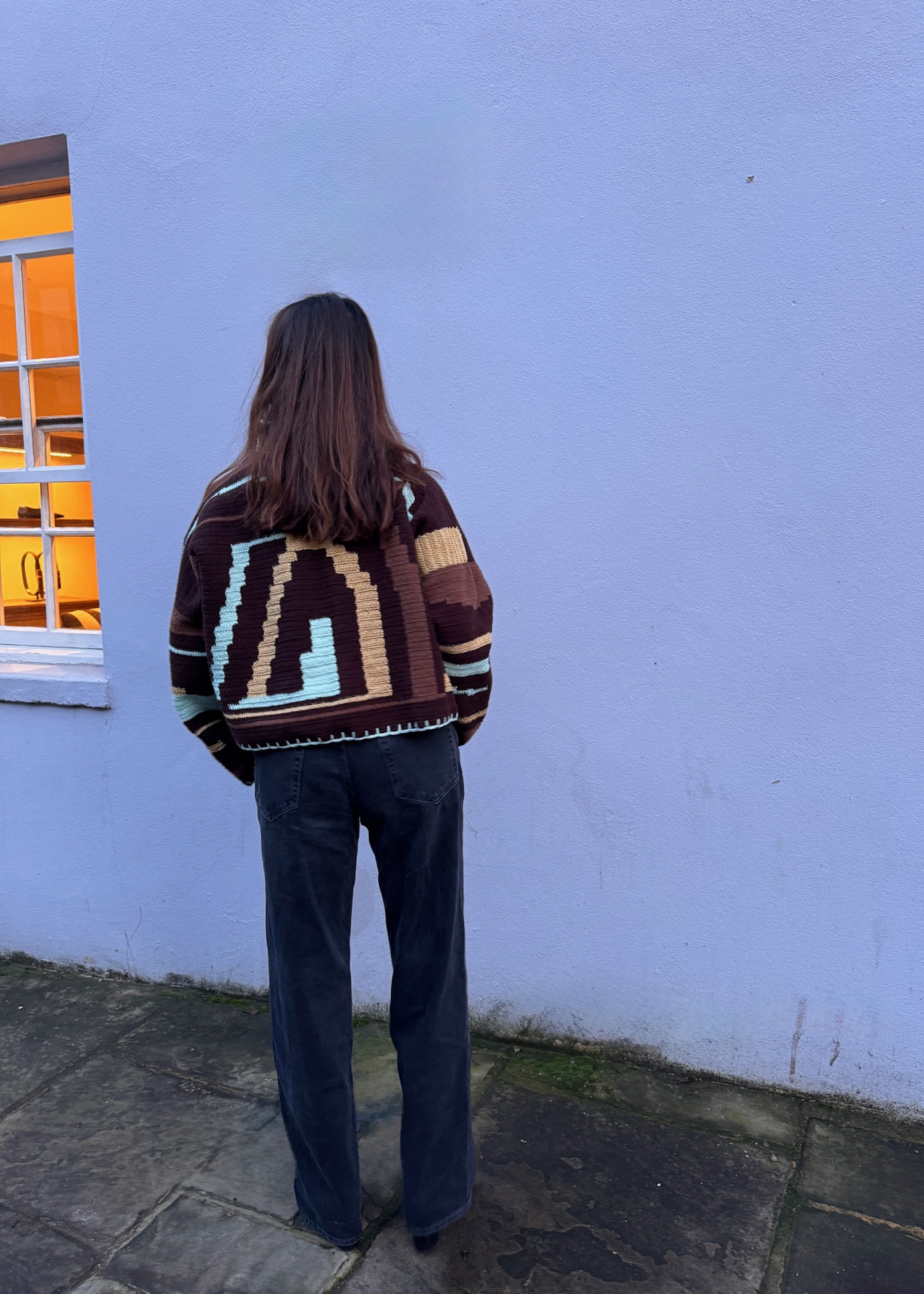 Kiona Jacket Short Brown Aqua by Jessica K on curated-crowd.com