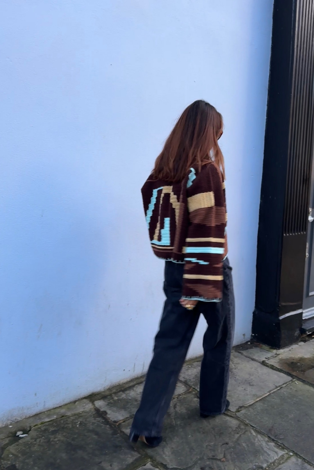 Kiona Jacket Short Brown Aqua by Jessica K on curated-crowd.com