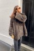 Roxy Shearling Coat in Kombu Green by Curated Crowd Collective on curated-crowd.com