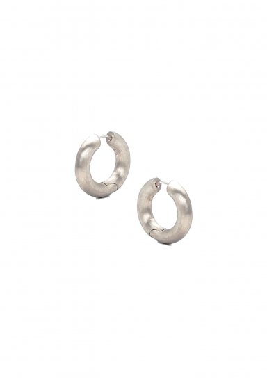 Matte Hoops Silver by Studio Liberté on curated-crowd.com