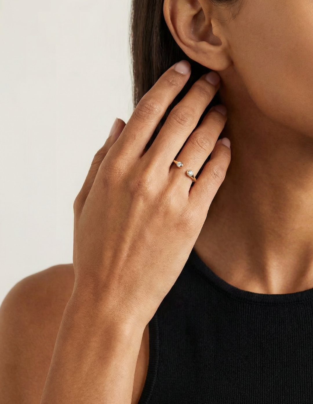 Diamond Open Ring by Kiaash on curated-crowd.com