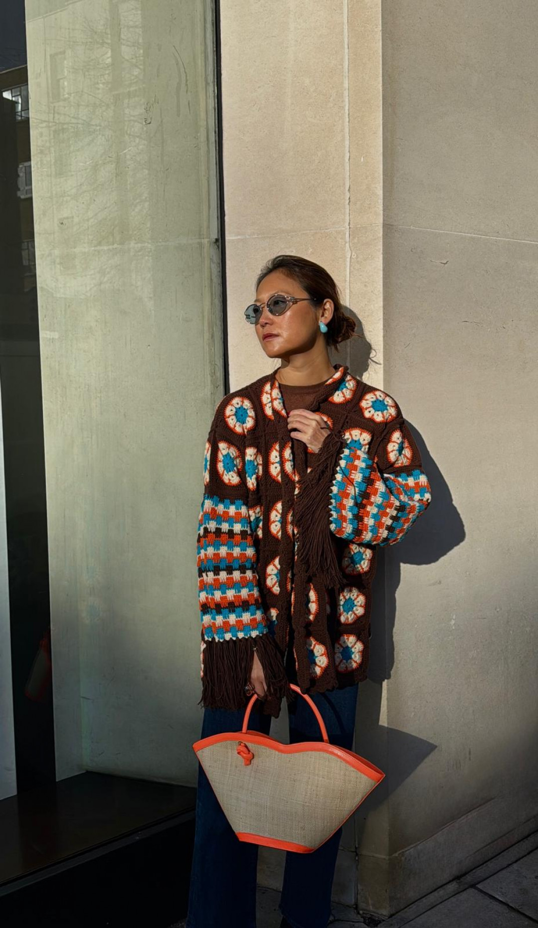 Imagine Jacket Brown/Orange/Blue by Jessica K on curated-crowd.com