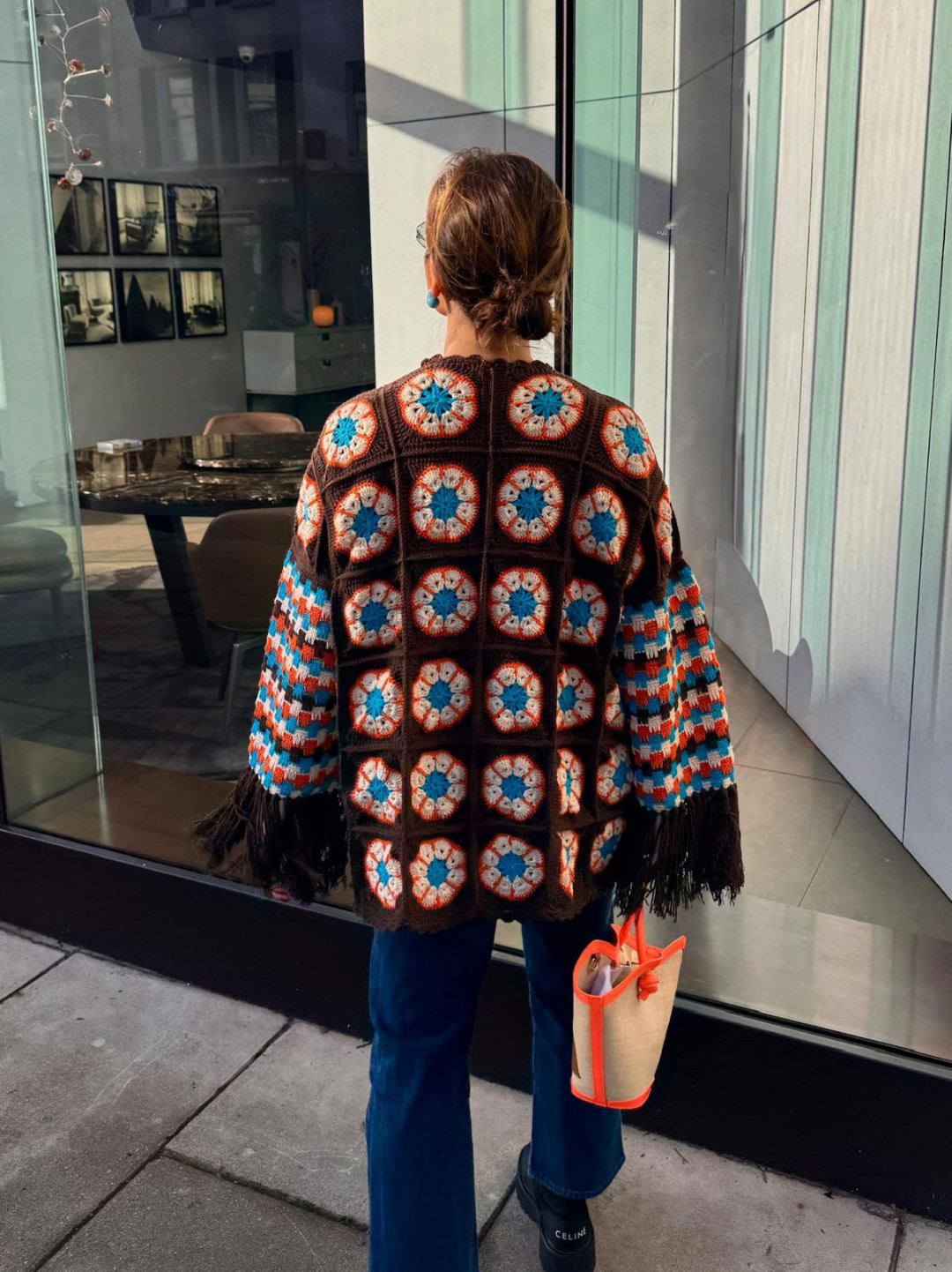 Imagine Jacket Brown/Orange/Blue by Jessica K on curated-crowd.com
