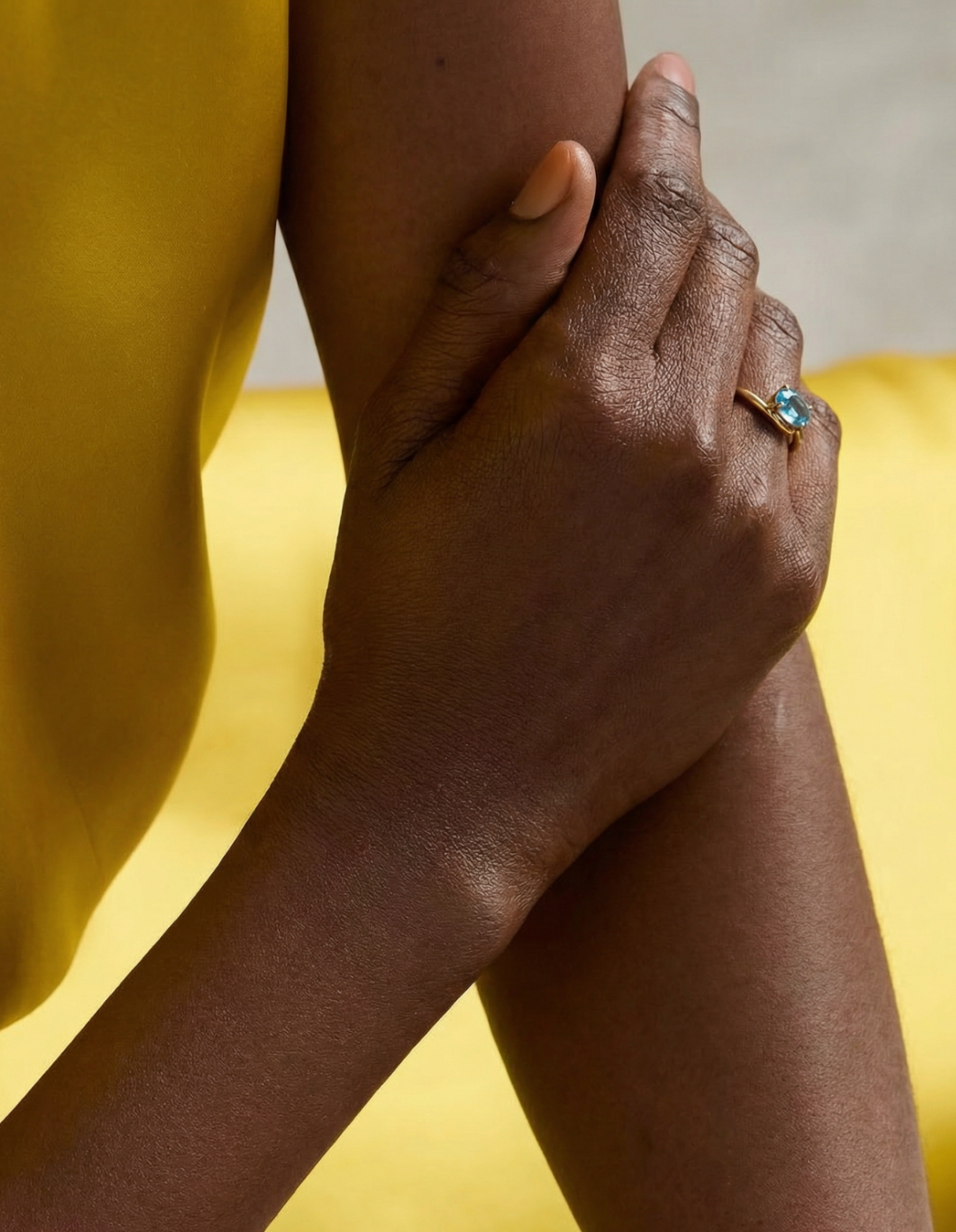 Zuri Aquamarine Ring by Kiaash on curated-crowd.com