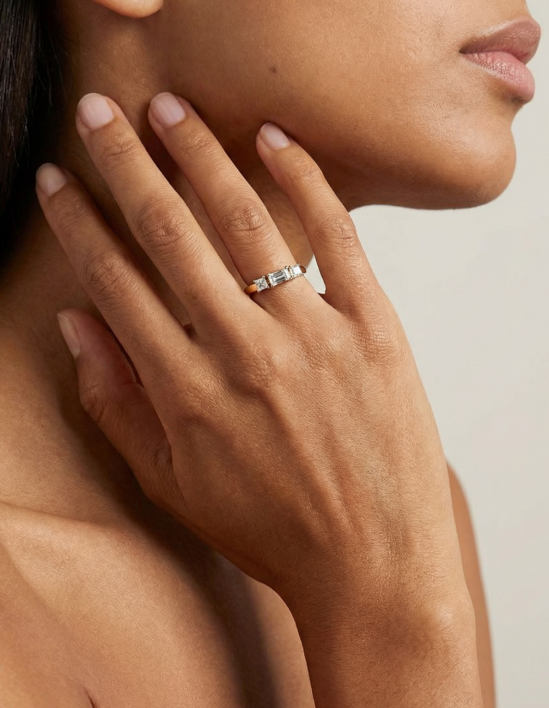 Zuri Diamond Triplet Ring by Kiaash on curated-crowd.com