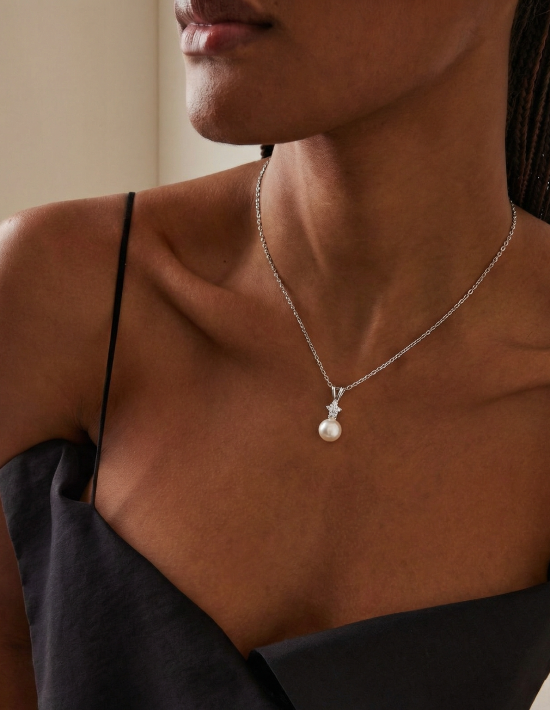 Lulu Diamond and Pearl Pendant by Kiaash on curated-crowd.com