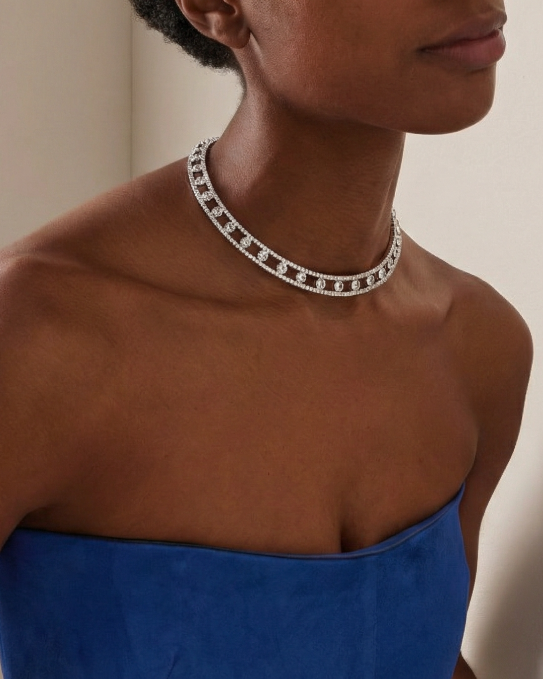 Legacy Choker Silver and White by Talita London on curated-crowd.com