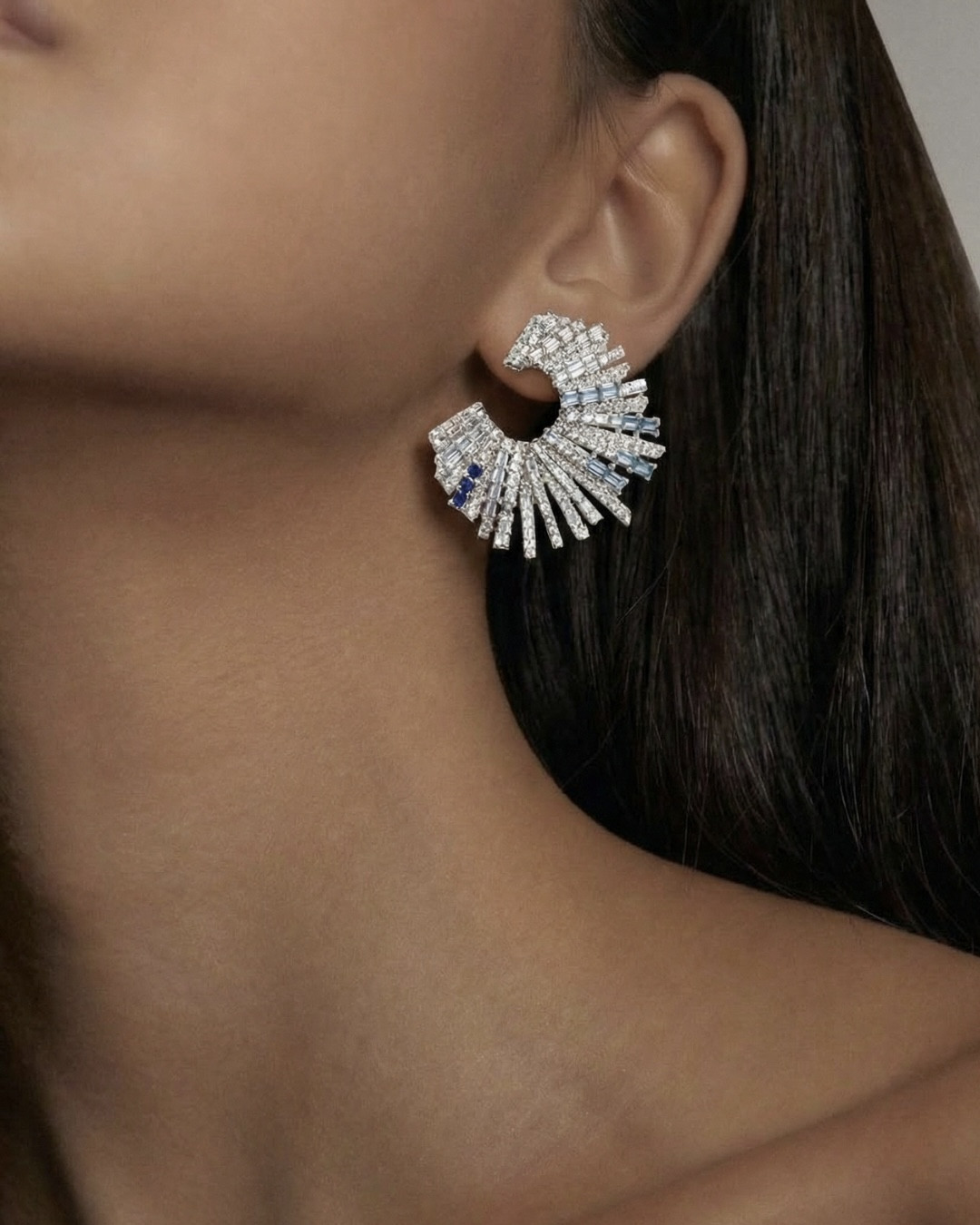Starstruck Earrings Blue and White by Talita London on curated-crowd.com