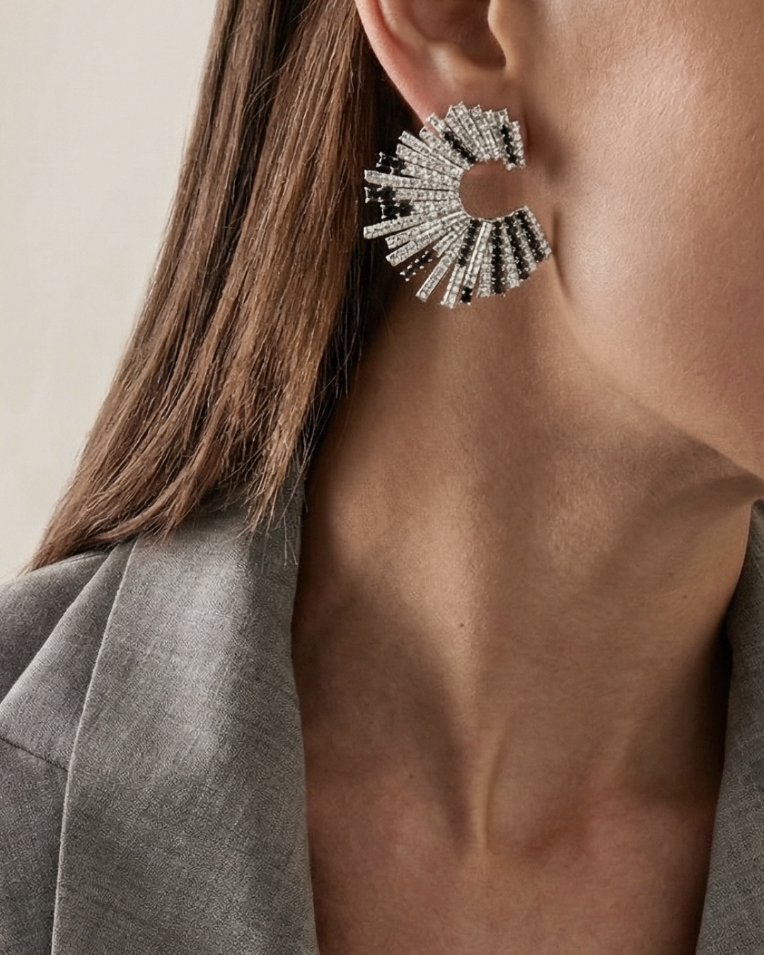 Starstruck Earrings Black and White by Talita London on curated-crowd.com