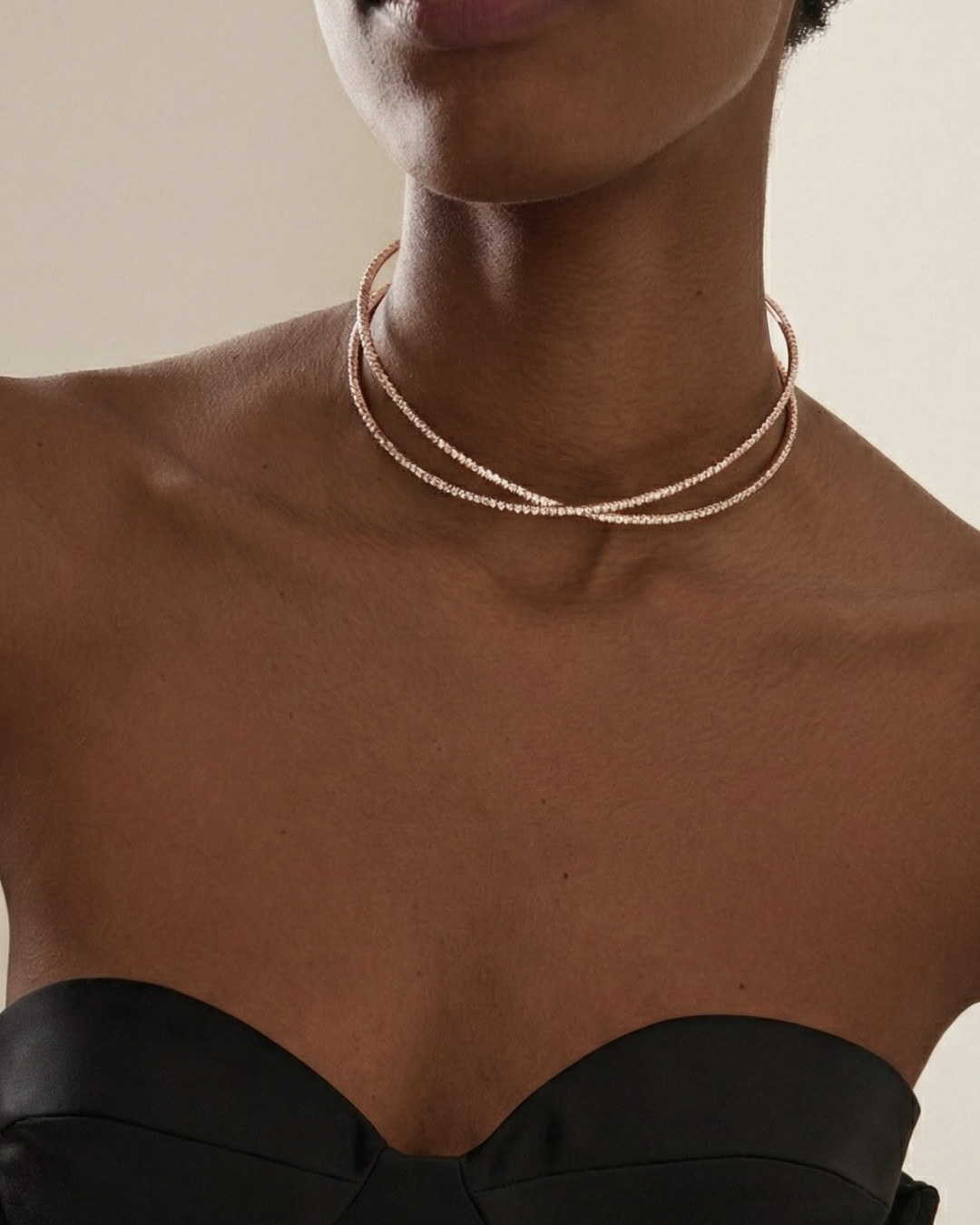 Sacred Light Rose Gold Choker by Talita London on curated-crowd.com
