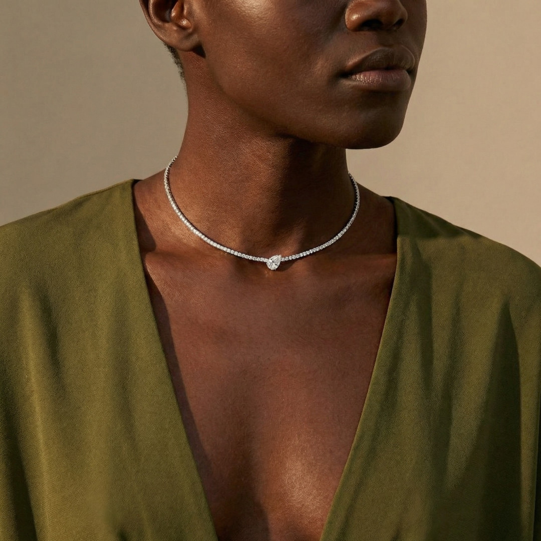 Resurrection Choker Silver and White by Talita London on curated-crowd.com
