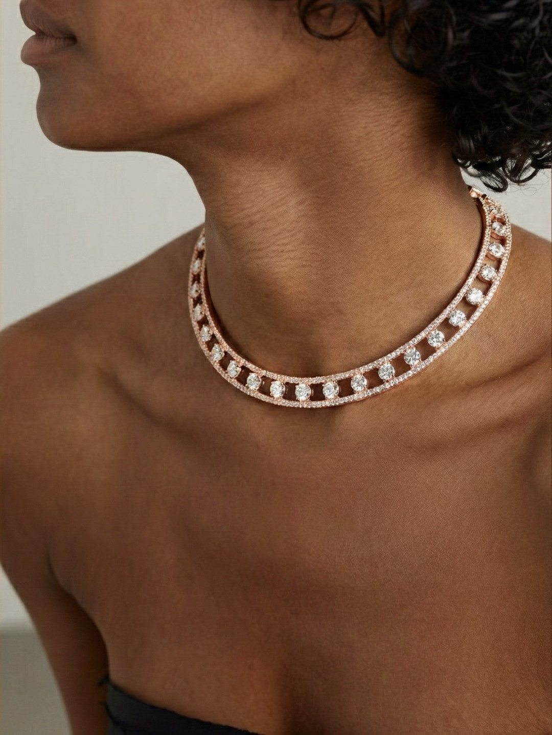 Legacy Choker Rose Gold and White by Talita London on curated-crowd.com