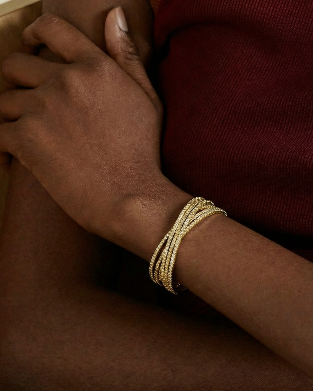 Enigma Bracelet Gold by Talita London on curated-crowd.com