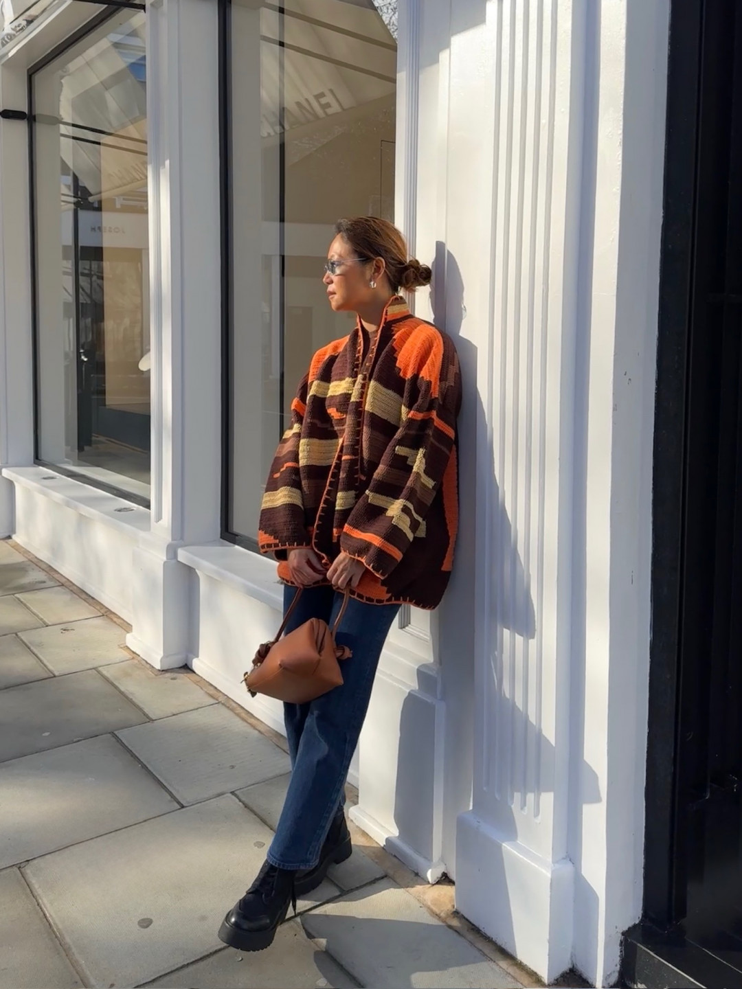 Kiona Jacket Long Brown/Orange by Jessica K on curated-crowd.com