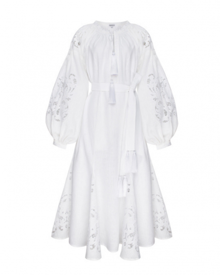 Sweetheart White Midi Dress by FOBERINI on curated-crowd.com