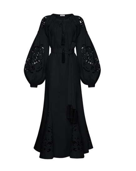 Valery Black Midi Dress by FOBERINI on curated-crowd.com
