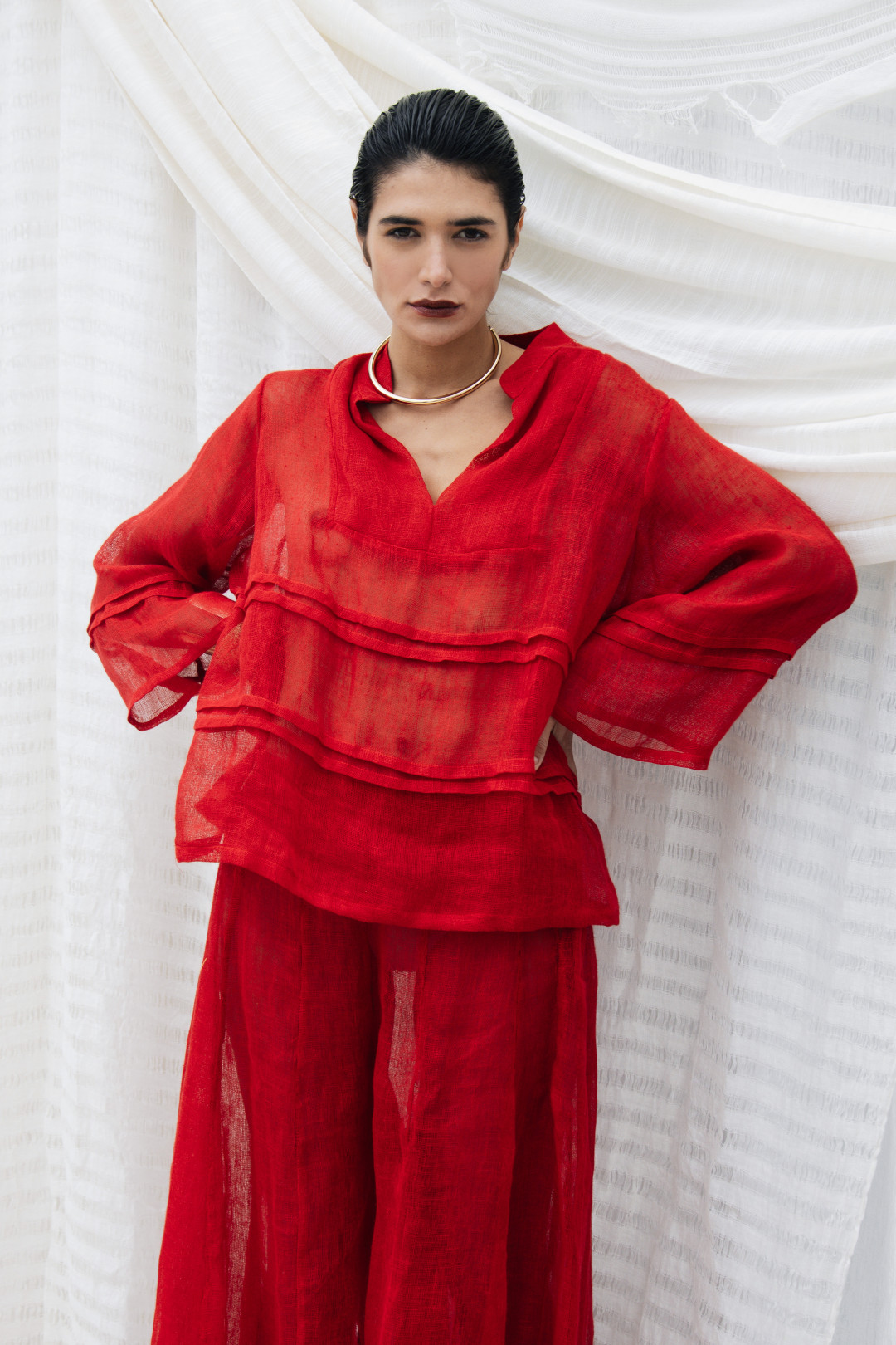 Calypso Palazzo Pants by BARAA on curated-crowd.com