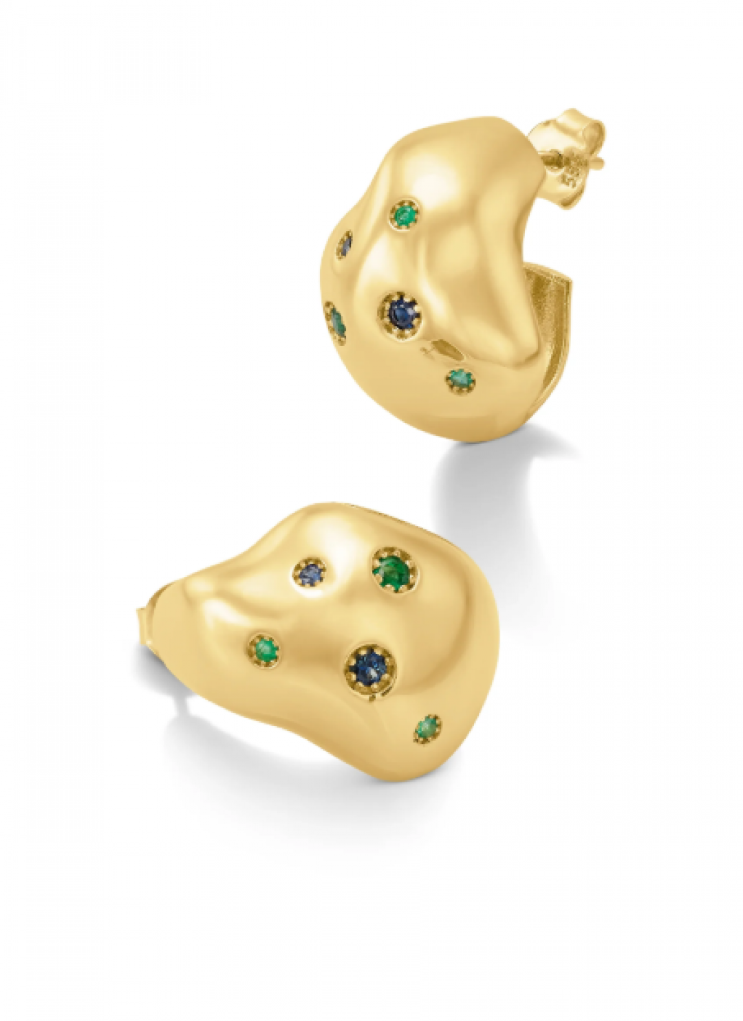 Shapeless Hoop Emerald and Sapphire by BOULO on curated-crowd.com