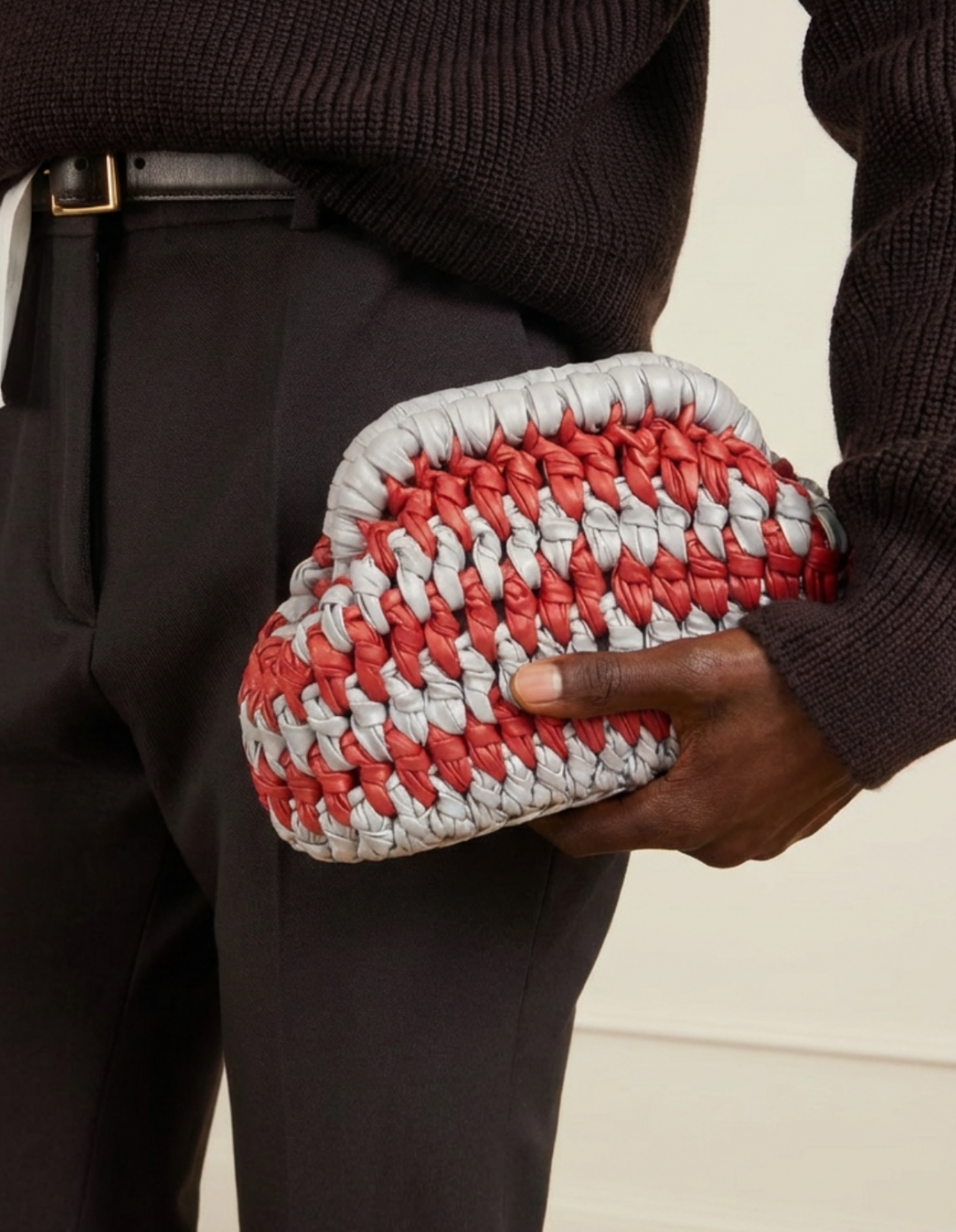 Ice Matte in Grey/Red/Grey by DEINO'S on curated-crowd.com