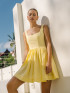Jamaica Mini Corset Dress in Yellow by AG Studio on curated-crowd.com