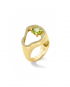 Orbit Ring Solitare Halo Peridot by BOULO on curated-crowd.com