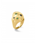 Shapeless Ring Emerald and Sapphire by BOULO on curated-crowd.com