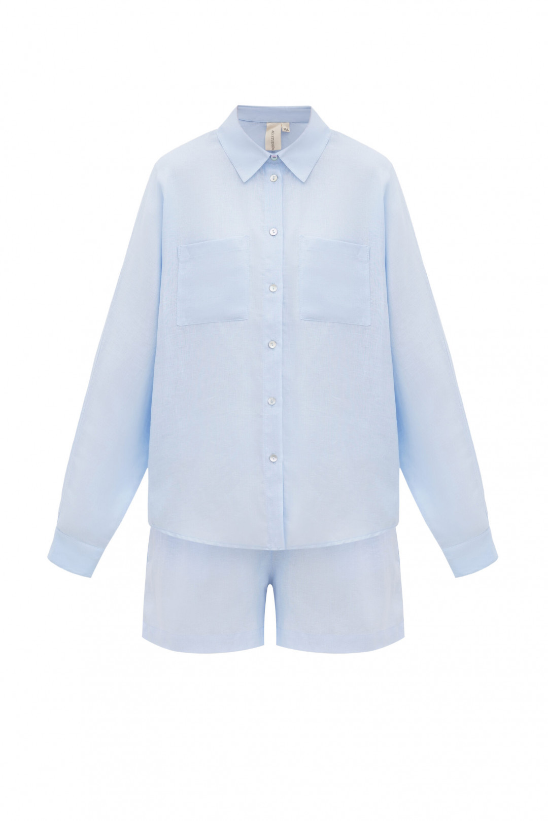Havana Baby Blue Linen Set by AG Studio on curated-crowd.com