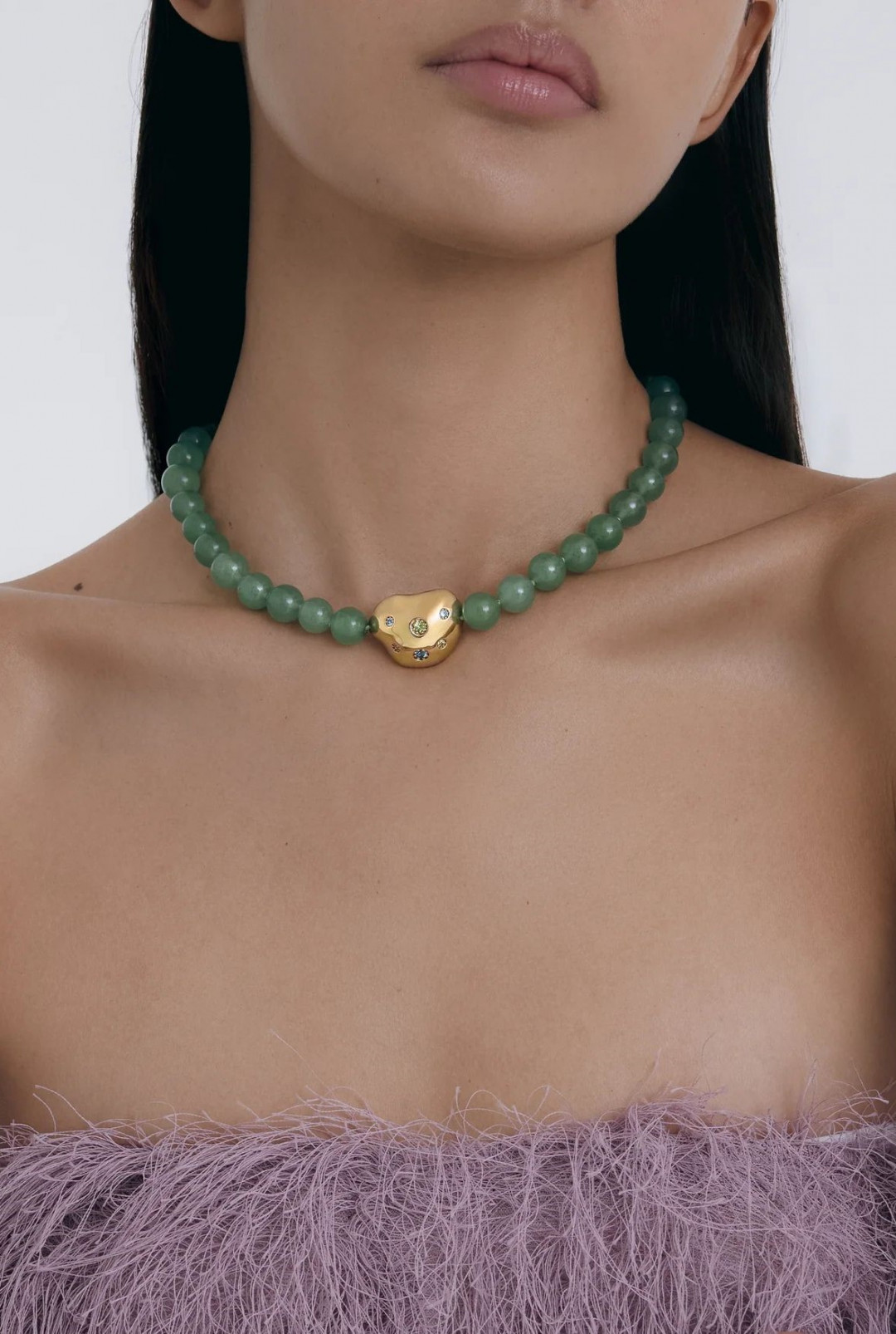 Seed Aventurine Necklace by BOULO on curated-crowd.com