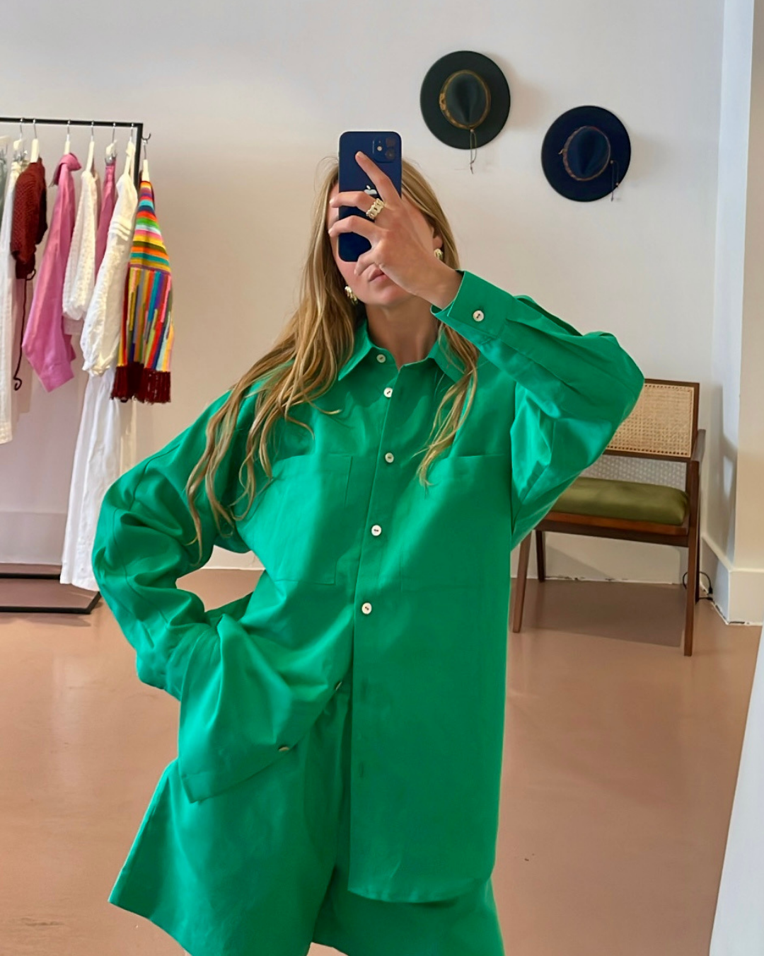 Havana Green Linen Set by AG Studio on curated-crowd.com