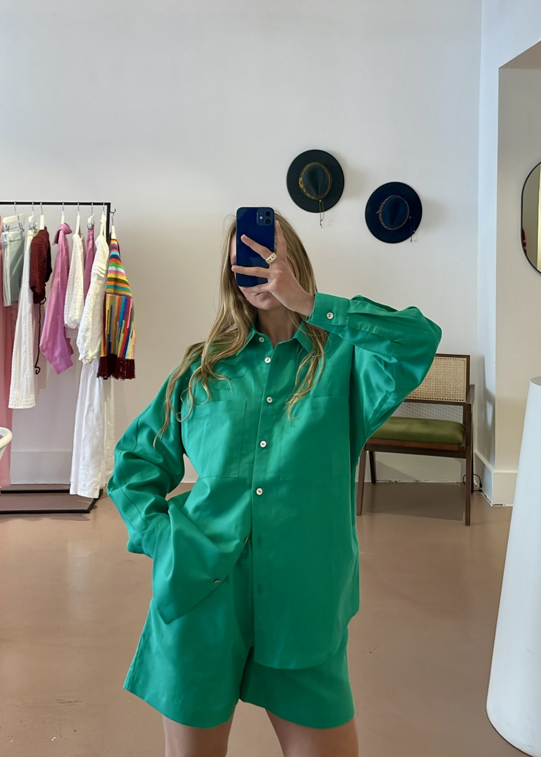 Havana Green Linen Set by AG Studio on curated-crowd.com