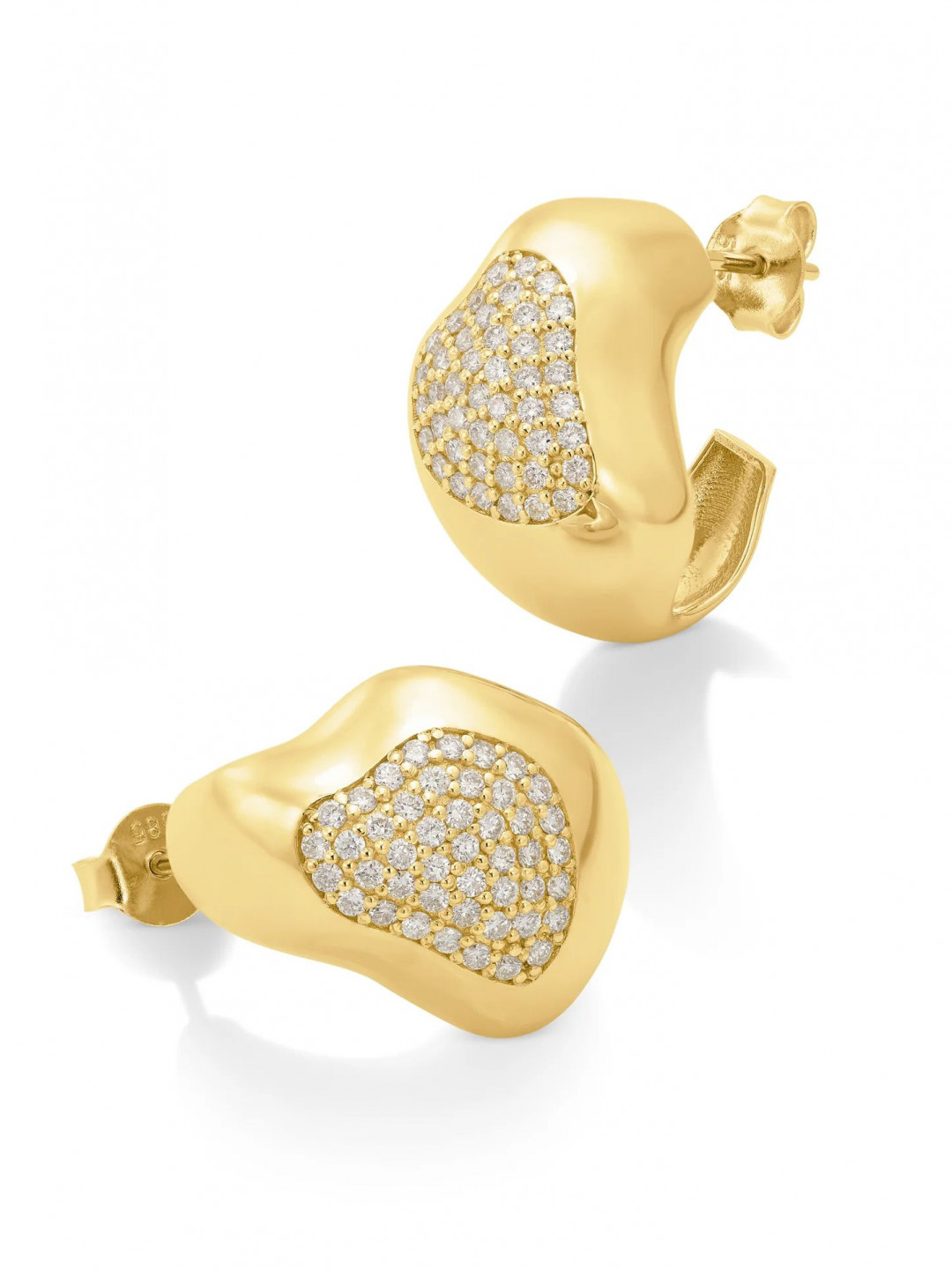 Shapeless Nest Hoop Diamond by BOULO on curated-crowd.com