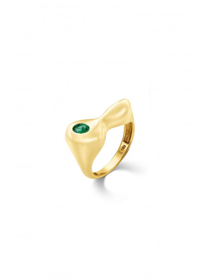 Atelier Petits Ring with Emerald by BOULO on curated-crowd.com