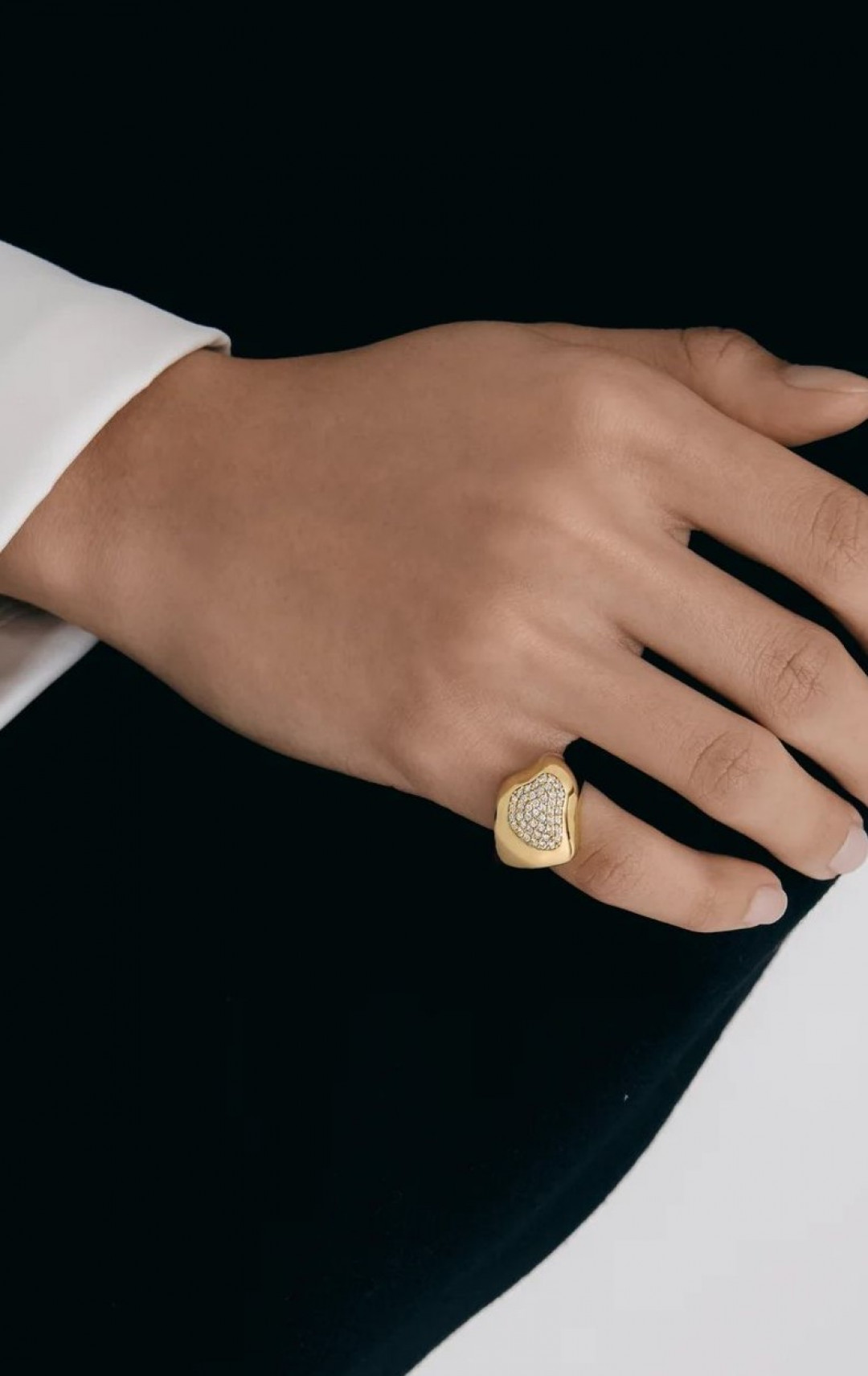 Shapeless Ring Nest with Diamond by BOULO on curated-crowd.com