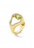 Orbit Ring Solitaire Halo Peridot by BOULO on curated-crowd.com