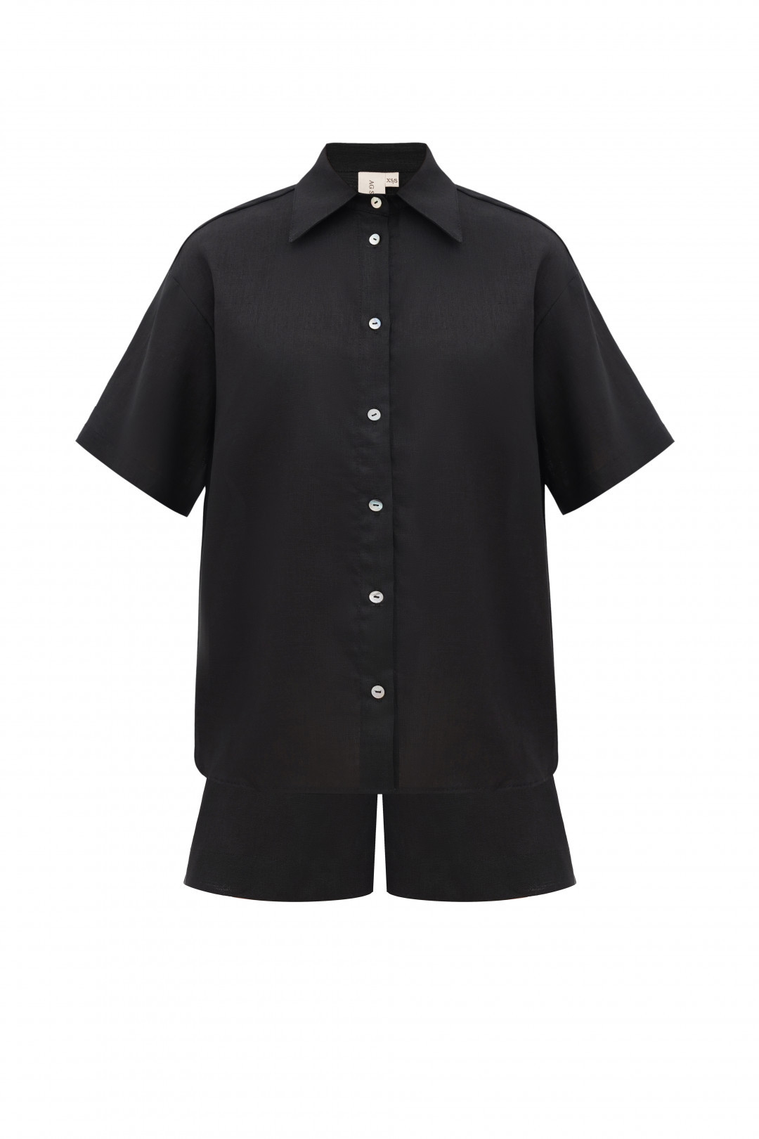 Lisbon Black Linen Set by AG Studio on curated-crowd.com