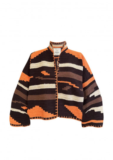 Kiona Jacket Brown/Orange by Jessica K on curated-crowd.com