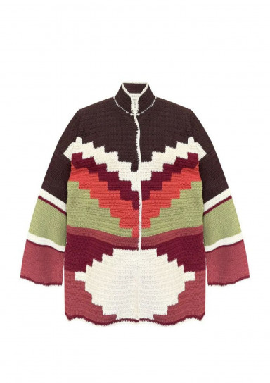 Zina Jacket Brown/Burgundy/Green by Jessica K on curated-crowd.com