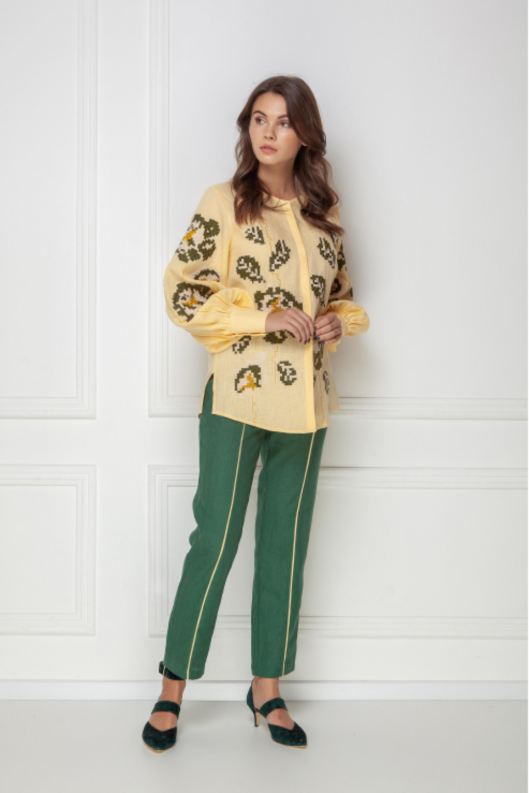 Camelia Beige Blouse by FOBERINI on curated-crowd.com